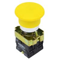Кнопка XB2-BC51 "Грибок" без подсветки желтый 1НО (ANDELI)