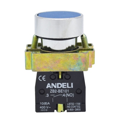 Кнопка XB2-BA61 без подсветки синий 1HO (ANDELI)