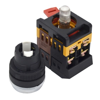 Кнопка ABLFS-22 красный d22mm неон/220B 1з+1р (ANDELI)